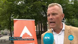 Partileder for Alliansen Lysglimt angrepet på Karl Johan [upl. by Grae817]