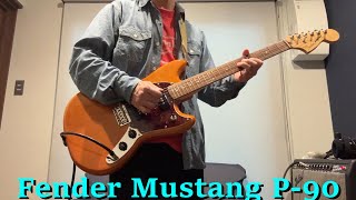 Fender Mustang P90 試奏動画 Guitar trial video The amplifier uses Fender Super Reverb [upl. by Ynnod]