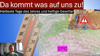 36°C und es wird noch heißer  Schwere Unwetter am Dienstag [upl. by Ella131]