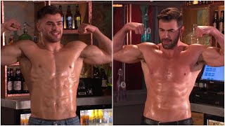 Hollyoaks  Romeo amp Sylver oil up amp show off 💦💪 HD [upl. by Ayotan]