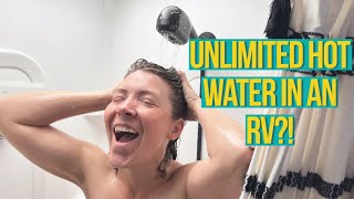 How to Install a Tankless Water Heater in an RV  Fogatti InstaShower 8 Pro [upl. by Atinek425]