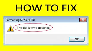 THE DISK IS WRITE PROTECTED  SOLVED [upl. by Pedro32]