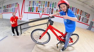 Father amp Son NEW BICYCLE TIME  At The Skatepark [upl. by Yrrag]