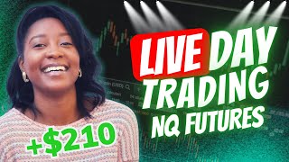 LIVE Day Trading Nasdaq Futures 210 PROFIT ApexTraderFunding Evals [upl. by Alliuqa756]