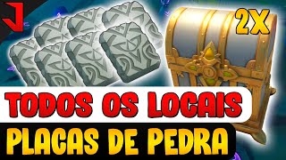 ENCONTRE TODAS AS PLACAS DE PEDRA DA ILHA TSURUMI  PUZZLES 22 GENSHIN IMPACT [upl. by Onitselec901]