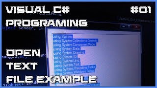 Visual C 01  How to open text file into textbox [upl. by Nonnah709]