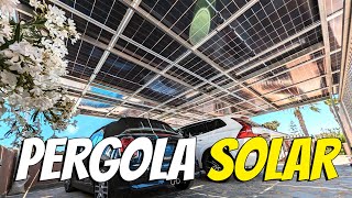 Pergola Solar FV para Autoconsumo con Baterias INSTALACION COMPLETA [upl. by Calva]