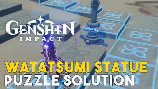 Genshin Impact Watatsumi Statue Puzzle Solution [upl. by Maxma]