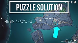 How to complete the puzzle to get 2 exquisite chests in The Narrows Enkanomiya  Genshin Impact [upl. by Yerag]