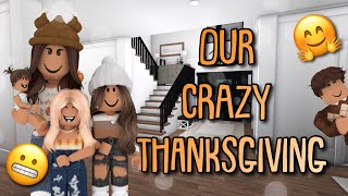 Our CRAZY Thanksgiving with Uncle Brian  Roblox Bloxburg Family Roleplay  WITH VOICE [upl. by Ellennahc759]