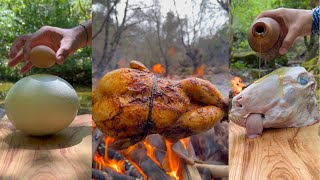 Cooking in Nature  Bushcraft Style Cooking with Natur Cenk  ASMR [upl. by Nolyaj]