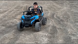 4 and 2 Year Old Riding ARBELI 24V 4WD UTV [upl. by Weinstock550]