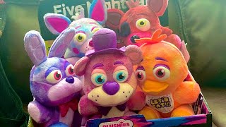 TIE DYE FNAF PLUSHIES FULL CASE UNBOXINGREVIEW  Five Nights at Freddys Funko Plush Toys Merch [upl. by Sophronia]