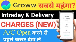 groww app charges in hindi 2024 groww intraday charges groww delivery charges [upl. by Wiseman]