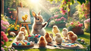 Easter Bunny Rabbits Chicks and Baskets  Relaxing Jazz Music for Work Study or Cleaning [upl. by Haidadej974]