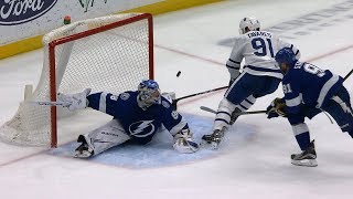 Andrei Vasilevskiy returns from injury for two spectacular saves [upl. by Arehahs999]