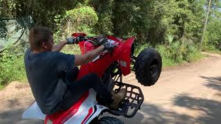 How to Wheelie A Honda TRX 250  Its 12 OClock Somewhere [upl. by Jeunesse]