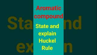 Aromaticity  Huckel rule  Huckel rule of aromaticity  chemistry ytshortsvideo [upl. by Aela]