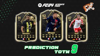 EA SPORTS FC 24 Predictions Team of the Week 9 TOTW [upl. by Nehepts]