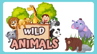 100 Wild Animals Name  Name of 100 Wild Animal  Animals Name For Children [upl. by Rosalia]