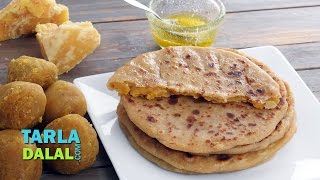 પૂરણ પોળી Puran Poli Sweet Puran Poli Recipe in Gujarati by Tarla Dalal [upl. by Meekah]