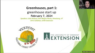 Greenhouses Part 1 Greenhouse Startup  Winter 2024 Webinar [upl. by Andres]