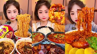 ASMR Spicy Braised Pork amp Chili Sauce Mukbang  Eat Spicy  3x Spicy Noodles Challenge [upl. by Yesnil997]