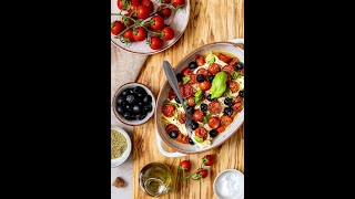 Feta al forno con pomodorini e olive [upl. by Arutnev]