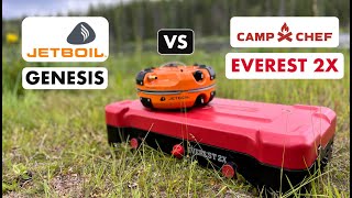 JetBoil Genesis vs Camp Chef Everest 2X  Camp Stove review  Camping  Backpacking Meals  Recipes [upl. by Aggri]