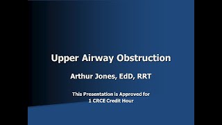 Upper Airway Obsruction [upl. by Ploch]