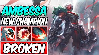 AMBESSA MEDARDA  NEW BROKEN CHAMPION FULL AD GAMEPLAY  Build amp Runes Season 14  League of Legends [upl. by Leonelle723]