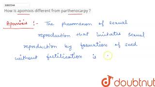 How is apomixis different from parthenocarpy [upl. by Fusuy]