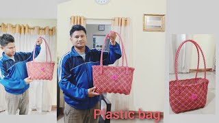 Plastic basket bag new design [upl. by Aloel86]