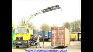 Shipping Containers Unloading 20ft Shipping Container in Birmingham Container Man UK [upl. by Enimzaj]