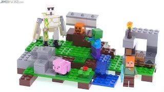 LEGO Minecraft 2016 The Iron Golem set review 21123 [upl. by Meedan]