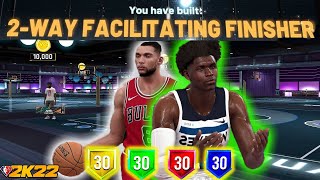 2 WAY FACILITATING FINISHER with 21 SHOOTING BADGES IS THE BEST BUILD IN NBA 2K22 ZACH LAVINE BUILD [upl. by Orodoet]