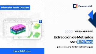 Webinar  Extracción de Metrados con BIM Revit  Octubre 2024 [upl. by Lubet]