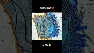 Lord Shiva 🙏❌Colour filled art shortsfeed foryou foryoupage lordshiva trendingvideo art [upl. by Ahsilac]