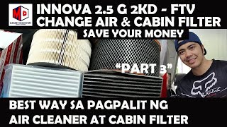 HOW TO CHANGE AIR CLEANER FILTER OF TOYOTA INNOVA PAANO MAGPALIT NG AIR CLEANER FILTER NG INNOVA [upl. by Nnylav88]