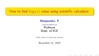 How to find log2x value using scientific calculator [upl. by Lladnek]