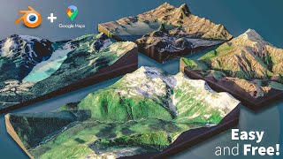 How to Create 3D Terrain with Google Maps and Blender [upl. by Annyl]