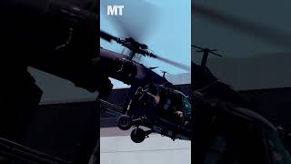 Watch Navy SEALs leap from a Black Hawk helicopter during helocasting demonstration at SOF Week [upl. by Ahsietal442]