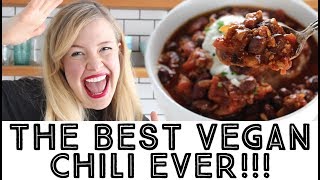 The Best Vegan Chili Ever  This Tofu Chili Recipe is a game changer [upl. by Havens]