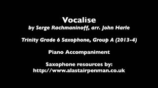 Vocalise by Rachmaninoff arr Harle Piano accompaniment [upl. by Patrizio538]