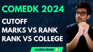 COMEDK 2024  MARKS VS RANK MOST ACCURATE  RANK VS COLLEGE AS PER 2023 [upl. by Keyes594]