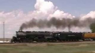 Union Pacific  3985 westbound HighBall to Wyoming [upl. by Orrocos]