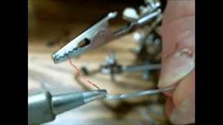 How to solder enameled copper wire [upl. by Paloma19]