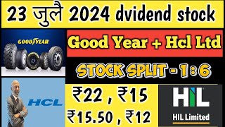 High dividend Bonus and Split for Hcl technology amp Goodyear India ltddividend stocksdividend [upl. by Annuhsal]