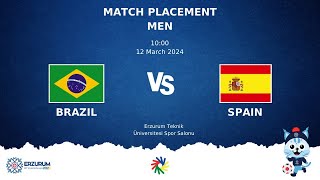 BRAZIL vs SPAIN  Futsal DEAFLYMPICS ERZURUM 2024  Men Semifinals [upl. by Yllatan]