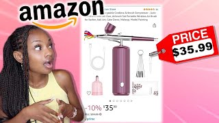 Testing cordless Airbrush kit from Amazon  Airbrush nails [upl. by Anna-Maria925]